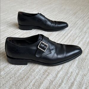 To Boot New York Adam Derrick Bower Black Calf Monkstrap Loafer Flat Size 8.5